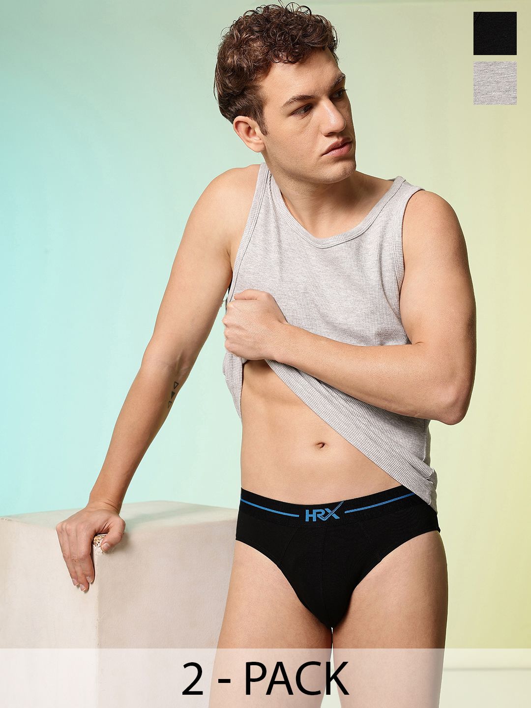 HRX by Hrithik Roshan Lifestyle Men Pack Of 2 Low -Rise Briefs HRX_SS25_M_BRF_CS2_001_B-picture-43