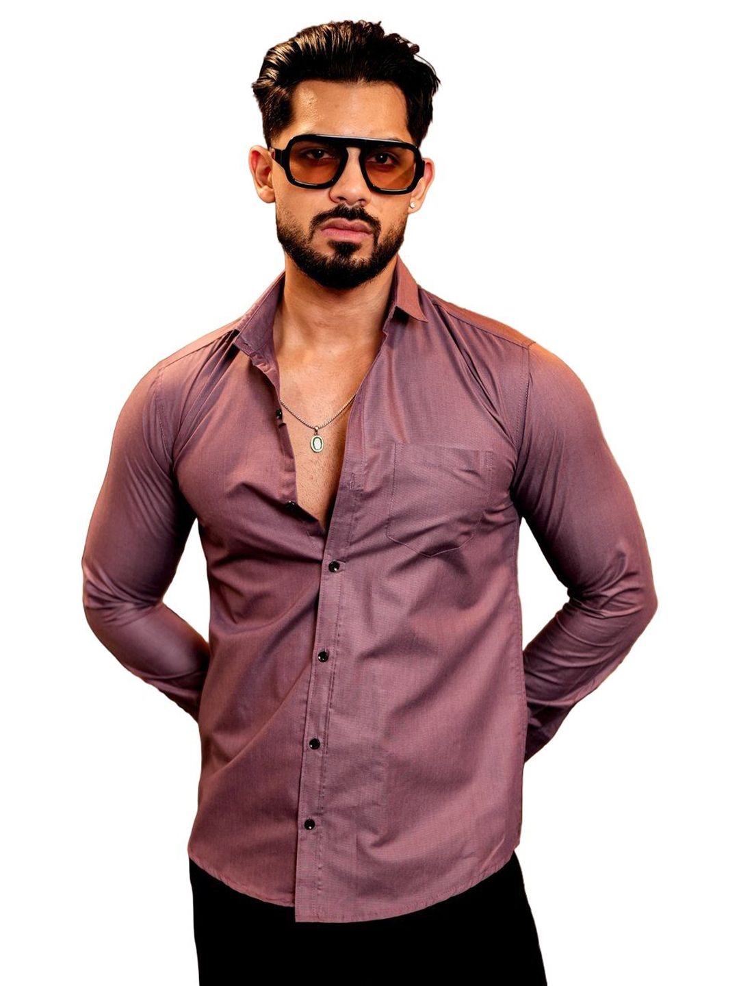 IKON FASHION Original Spread Collar Cotton Shirt-picture-15