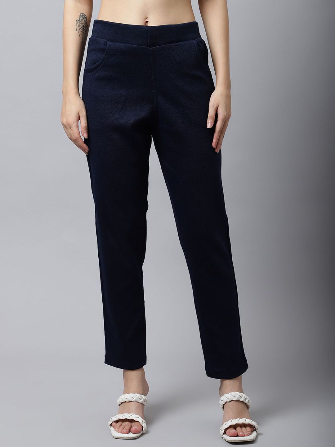 LEGITLOOKS Women Flat-Front Woollen Trousers-picture-28