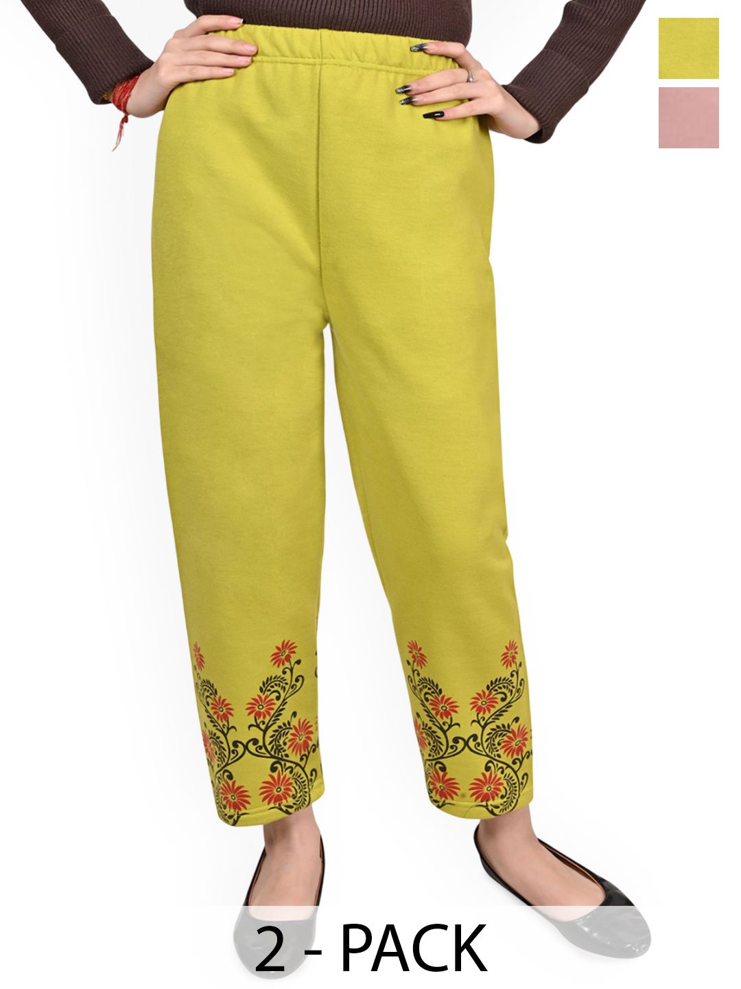 BAESD Girls Pack Of 2 Floral Printed Trousers-picture-17