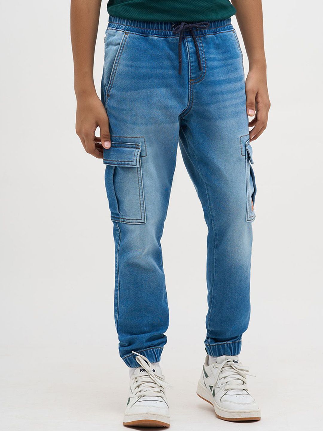Jack & Jones Junior Boys Jogger Mid-Rise Light Fade Stretchable Jeans-image-2