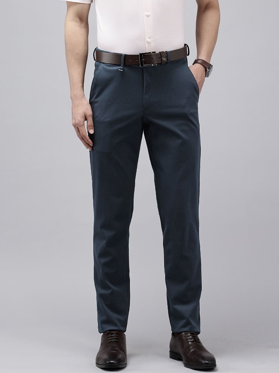 Van Heusen Men Ultra Slim Fit Formal Trousers-picture-22