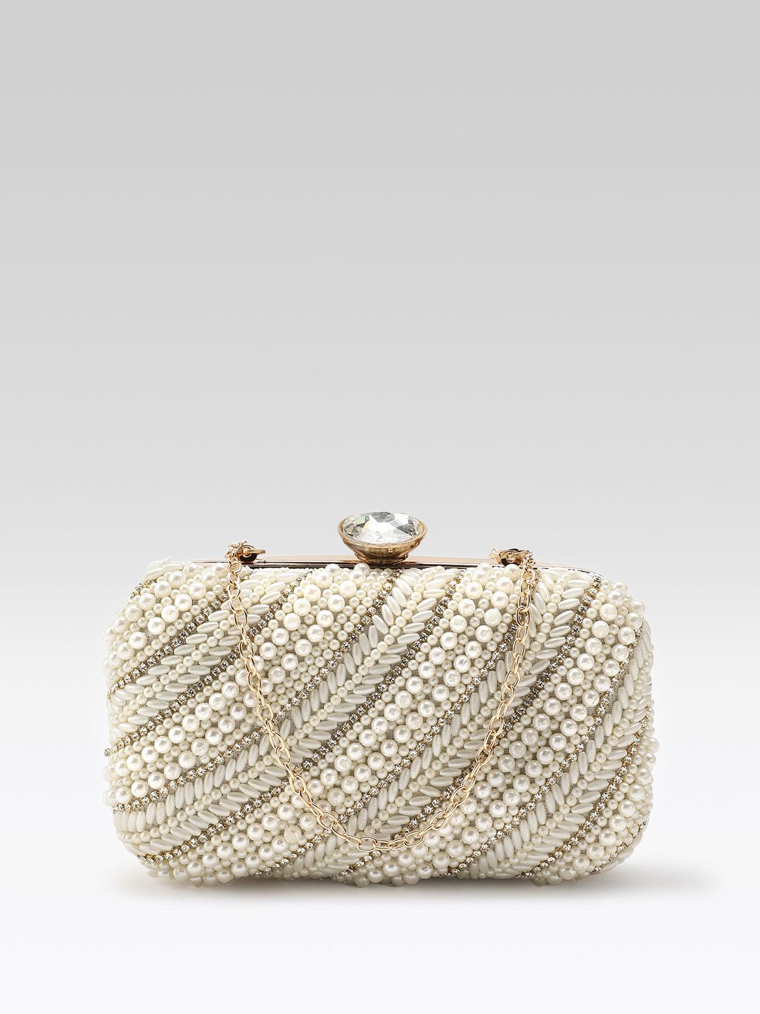 Anouk Bead Embellished Party Box Clutch-picture-55