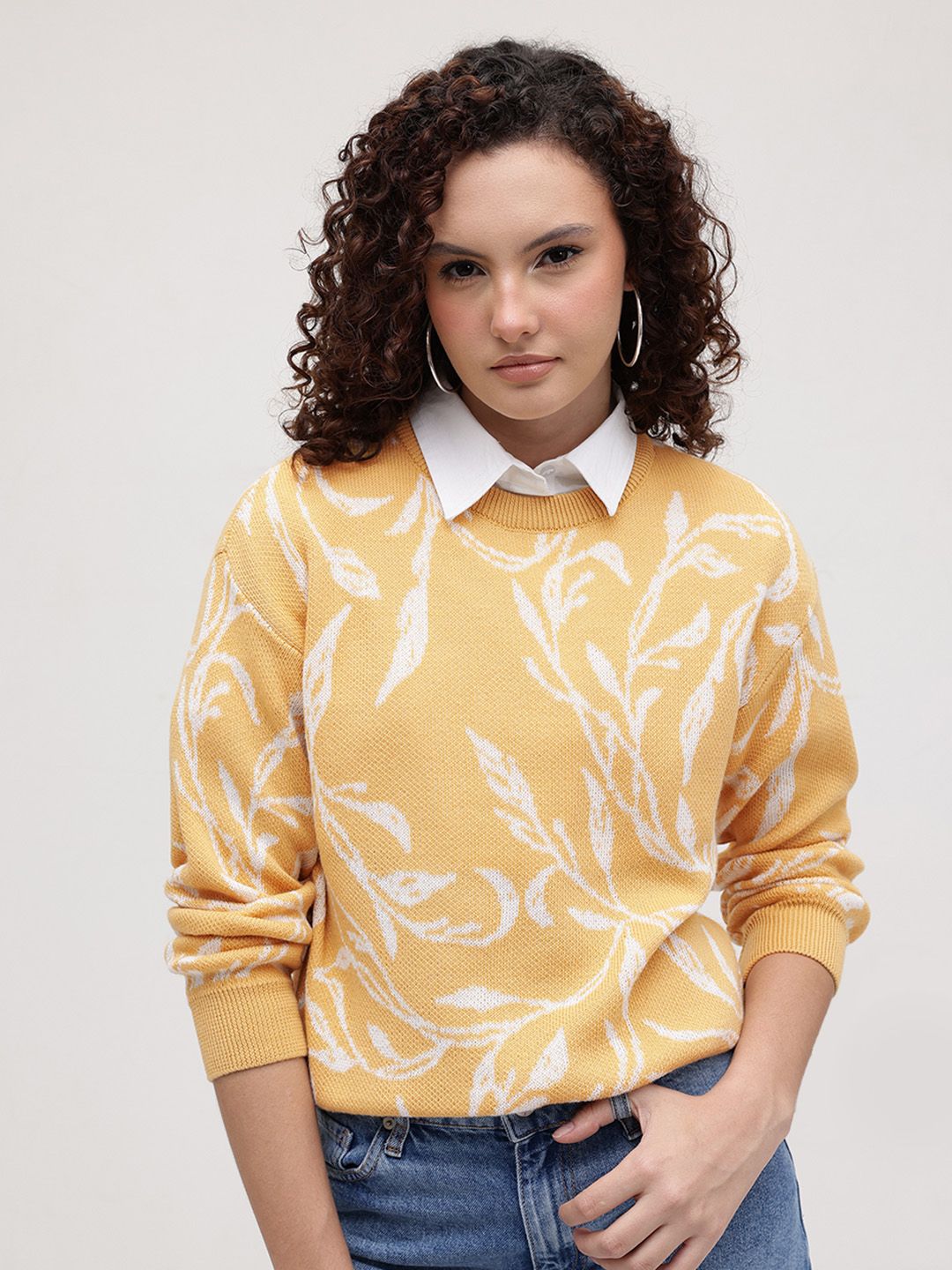 The Roadster Life Co. Conversational Self-Design Drop-Shoulder Sleeves Pullover-picture-43