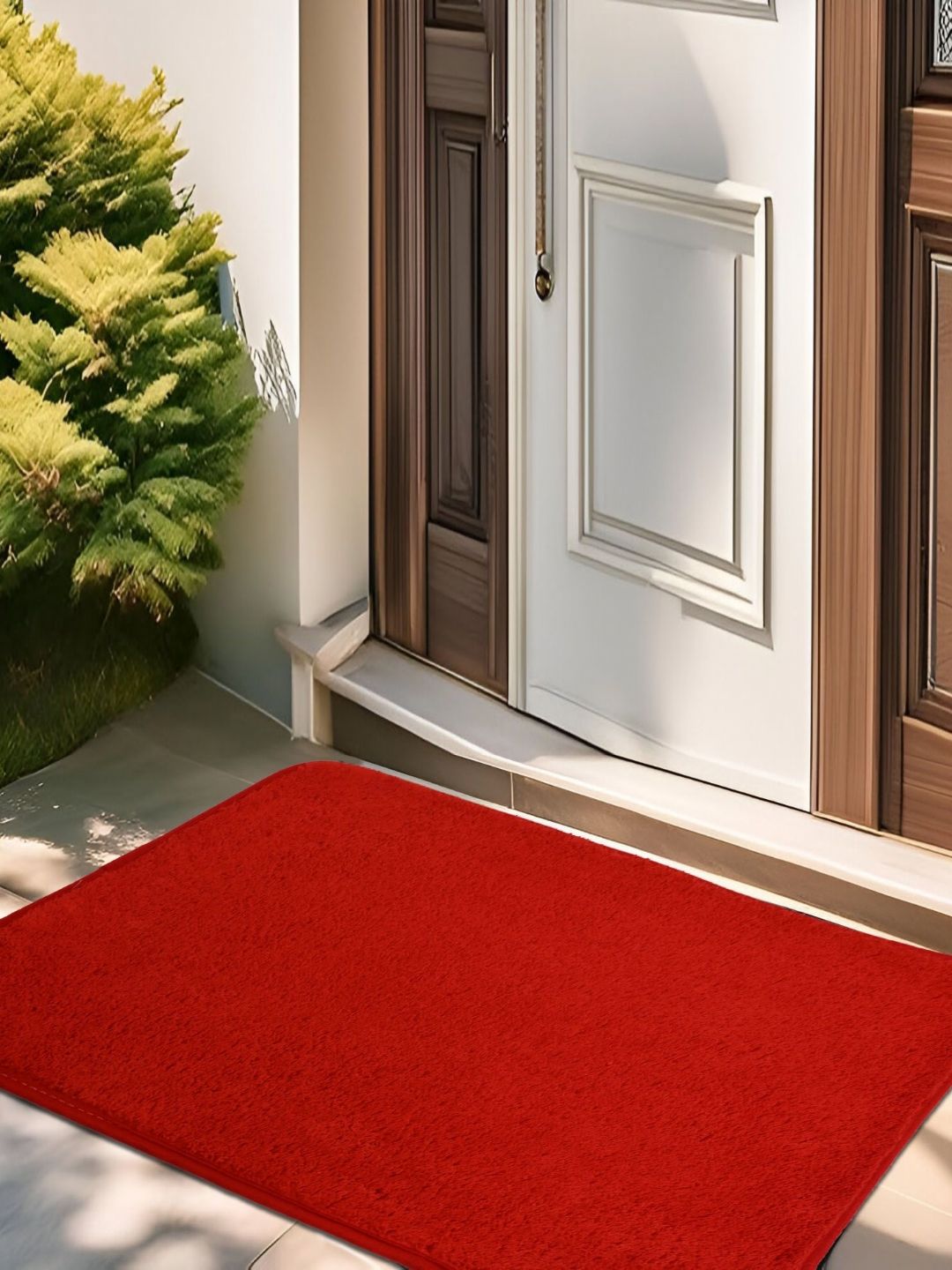 Aura Red Microfibre Anti-Skid Doormat-picture-33
