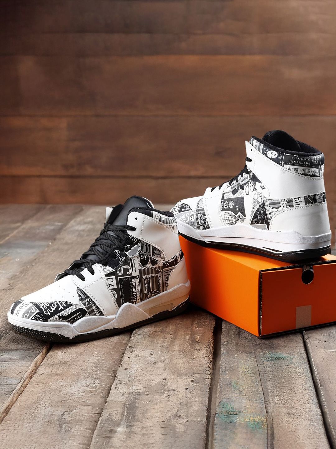 Woakers Men Printed Lace-Ups Round Toe Sneakers-picture-26