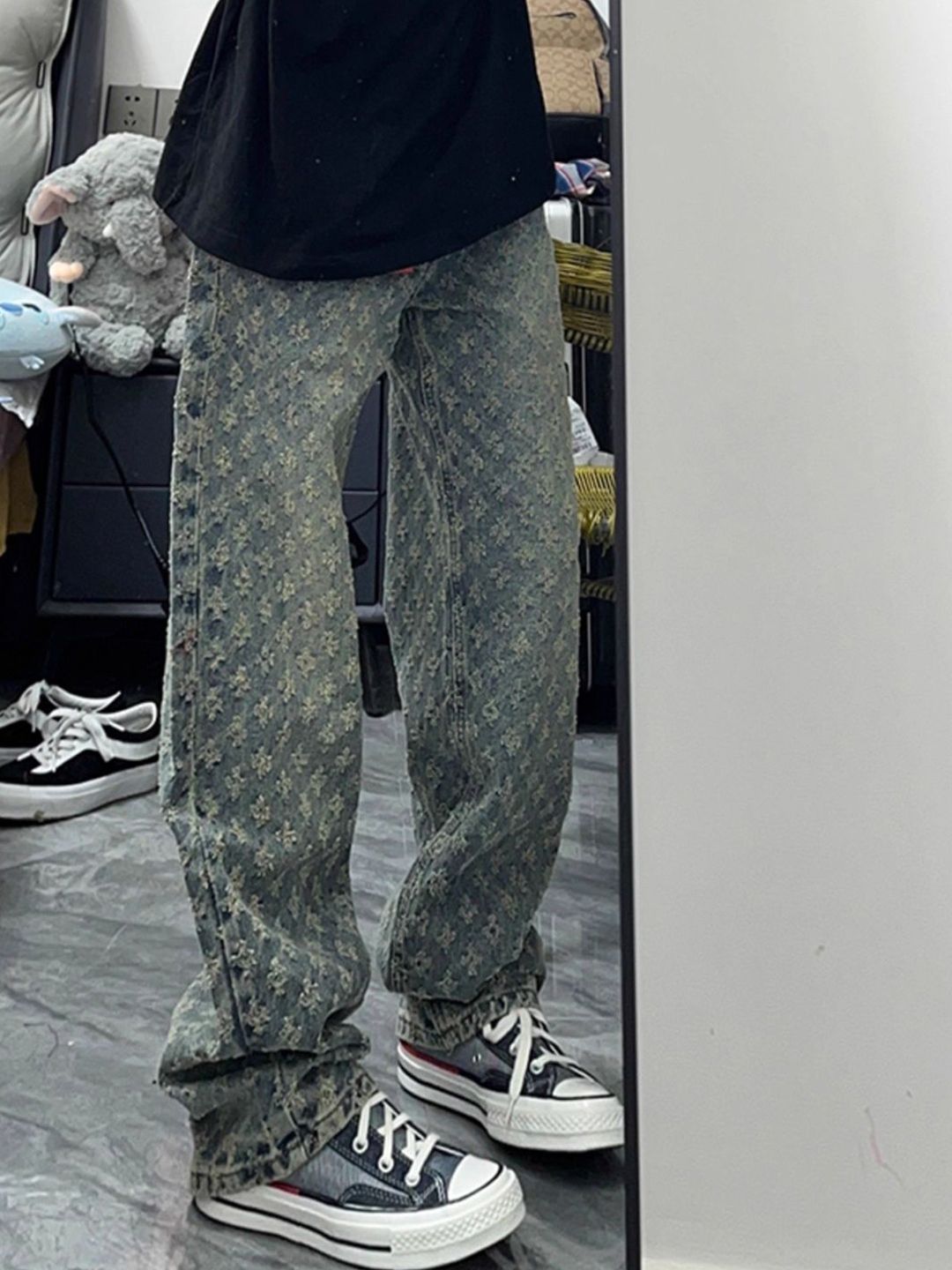 StyleCast Men Comfort Straight Fit High-Rise Light Fade Printed Stretchable Jeans-picture-30