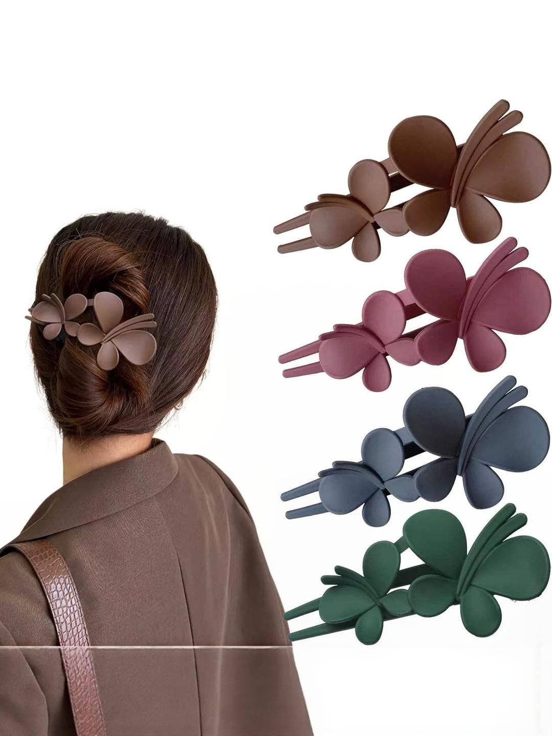 DIVASTRI Women Pack of 5 Any Colors Hair Claw Clips-picture-24