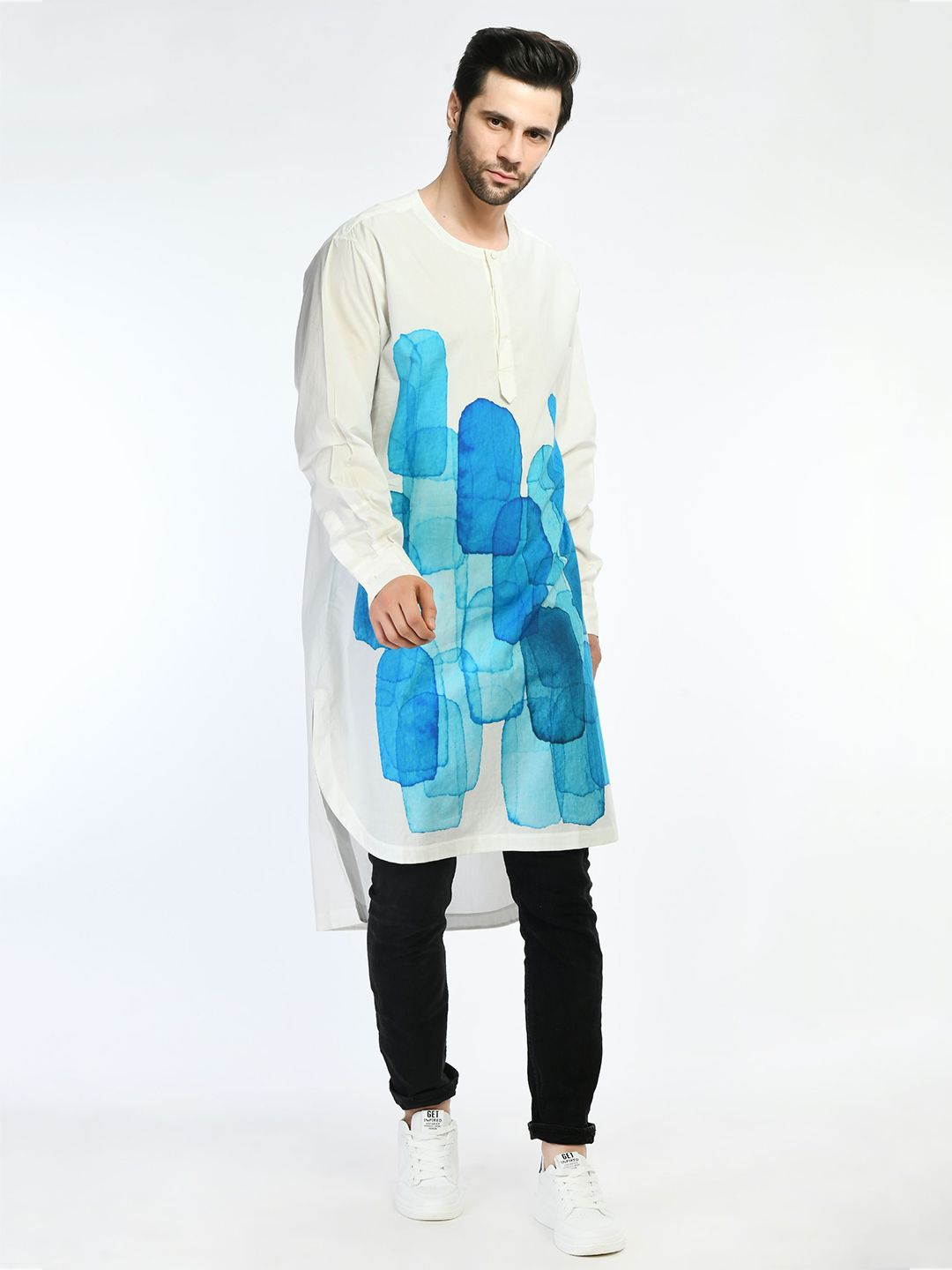 SAMANT CHAUHAN Men Printed Shirt Style Kurta-picture-25