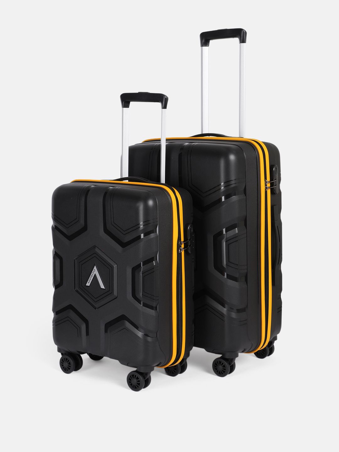 Aristocrat Rock Set Of 2 Textured Hard Suitcase Trolley Bag- 95L-image-46