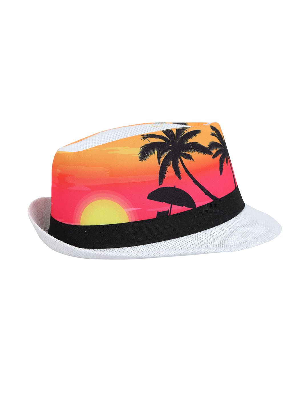 FabSeasons Unisex White Self Design Fedora Hat deal from myntra