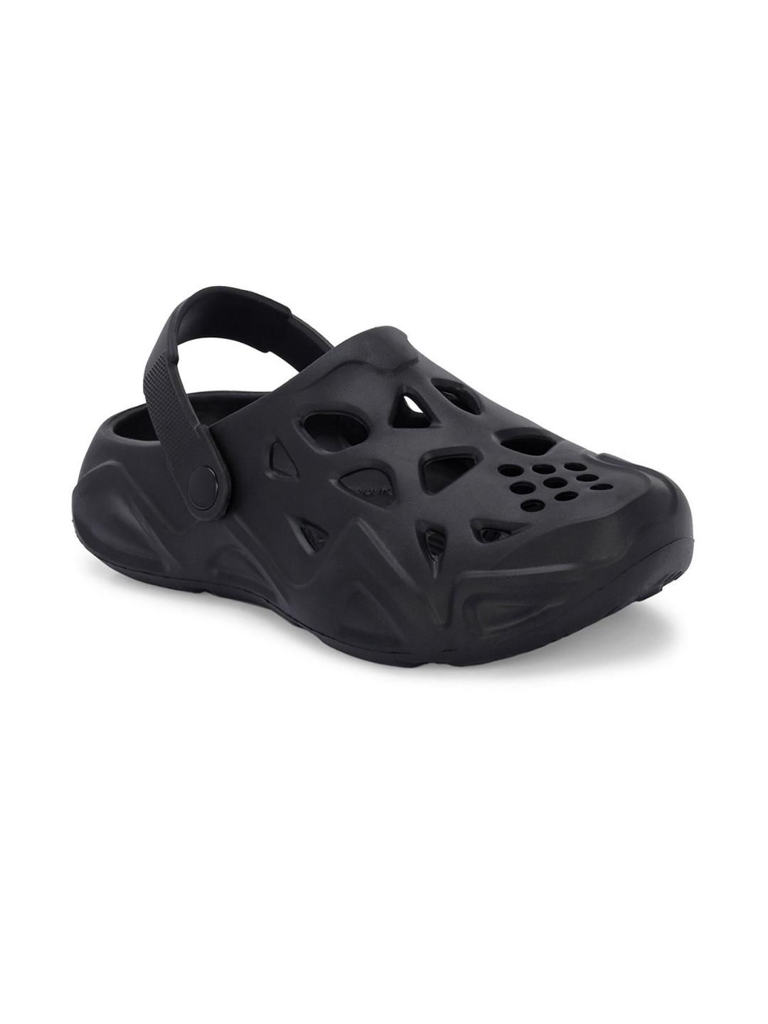 SZN Men Black Back Strap Rubber Clogs-picture-29