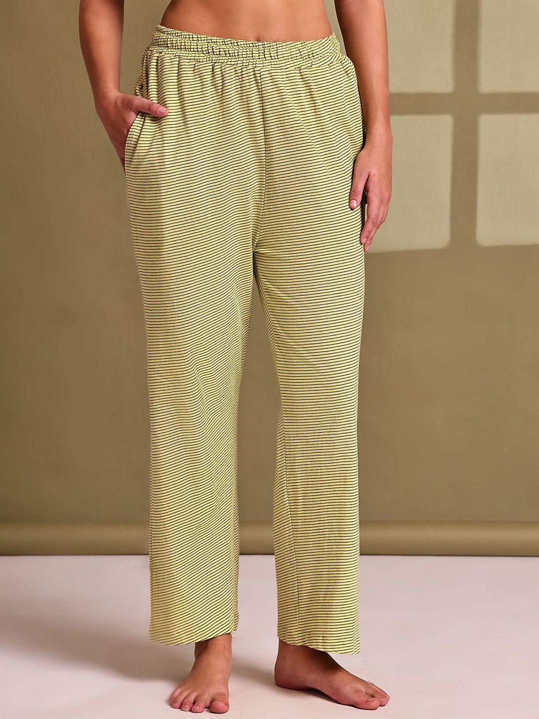 TAG 7 Stripes Printed Cotton Mid Rise Lounge Pants-picture-22