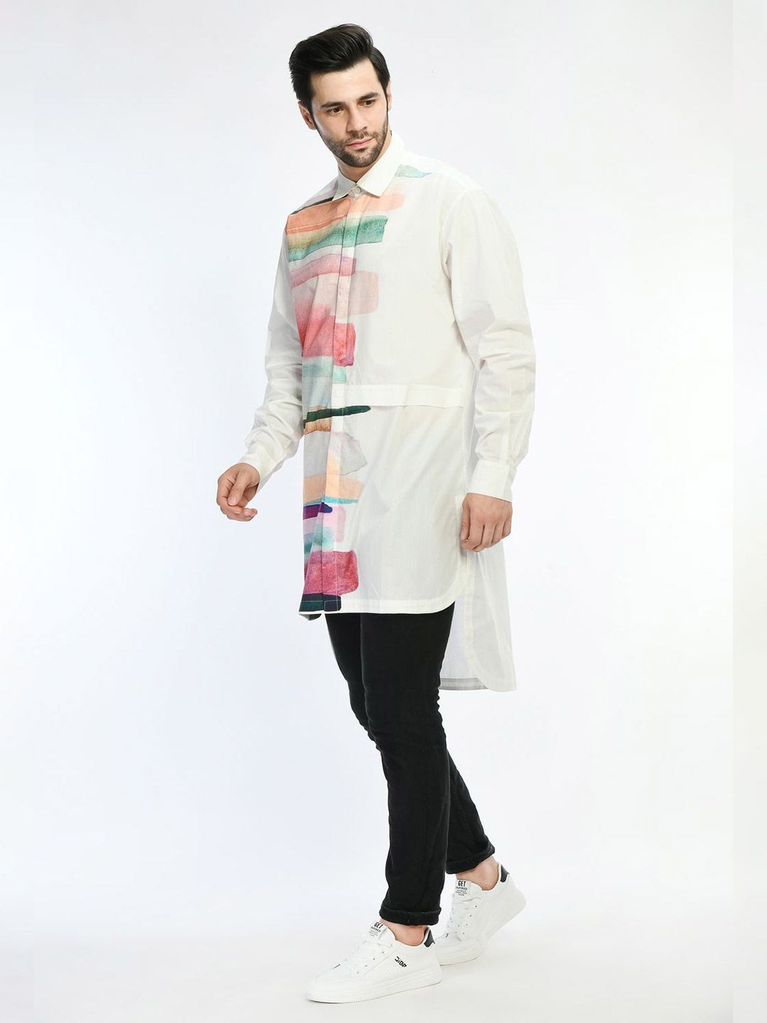 SAMANT CHAUHAN Men Colourblocked Cotton Kurta-picture-56