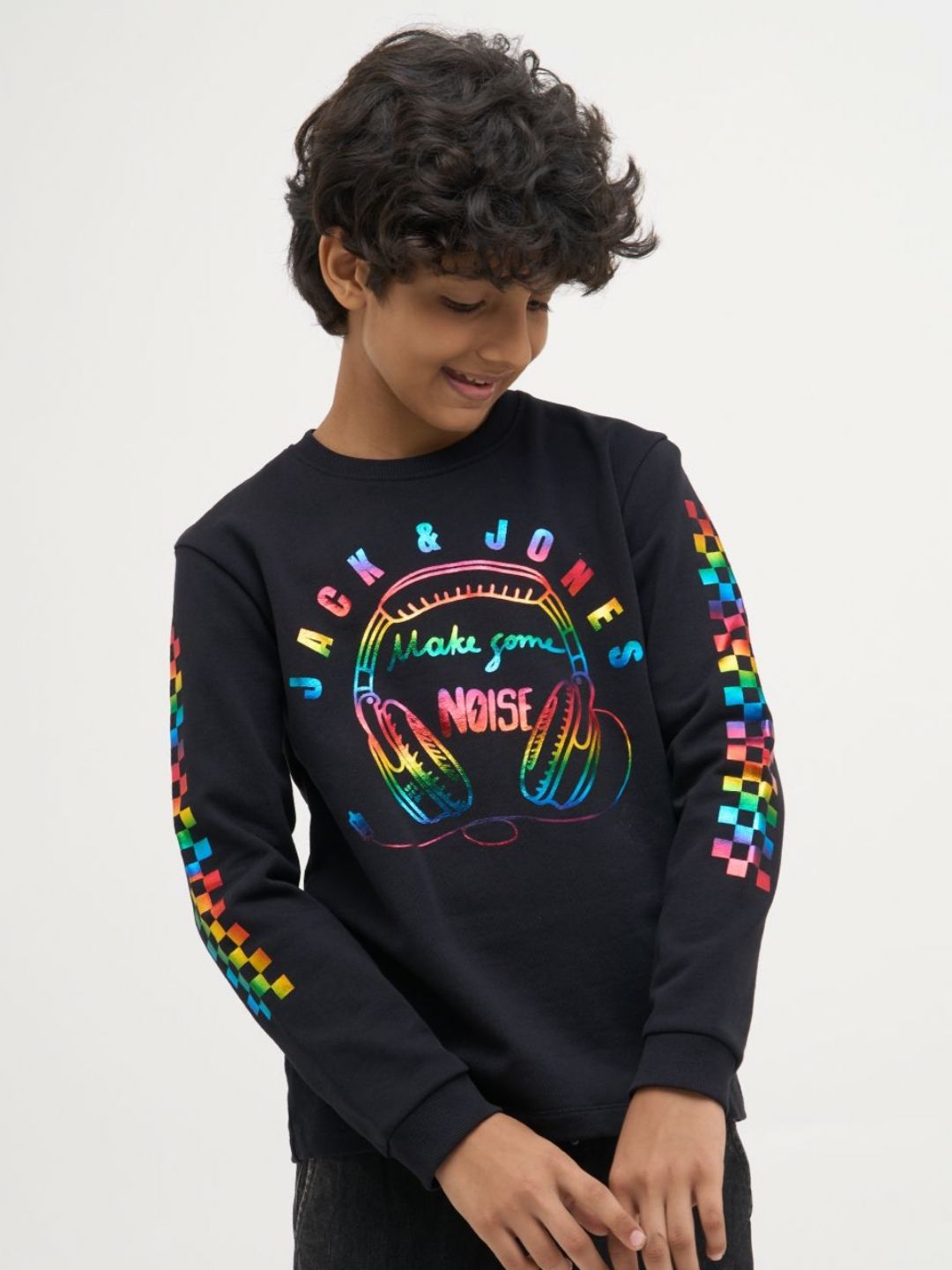 Jack & Jones Junior Boys Music Printed Round Neck Pure Cotton T-shirt-picture-17