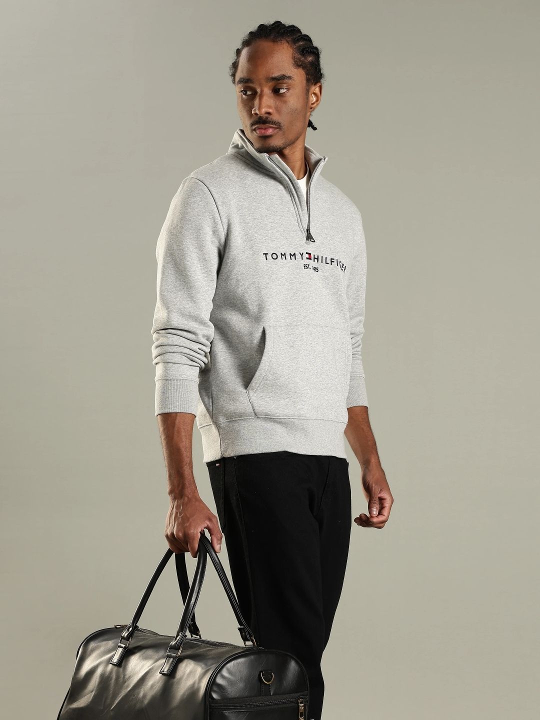 Tommy Hilfiger Men Embroidered Logo Regular Fit Cotton Sweatshirt-picture-24