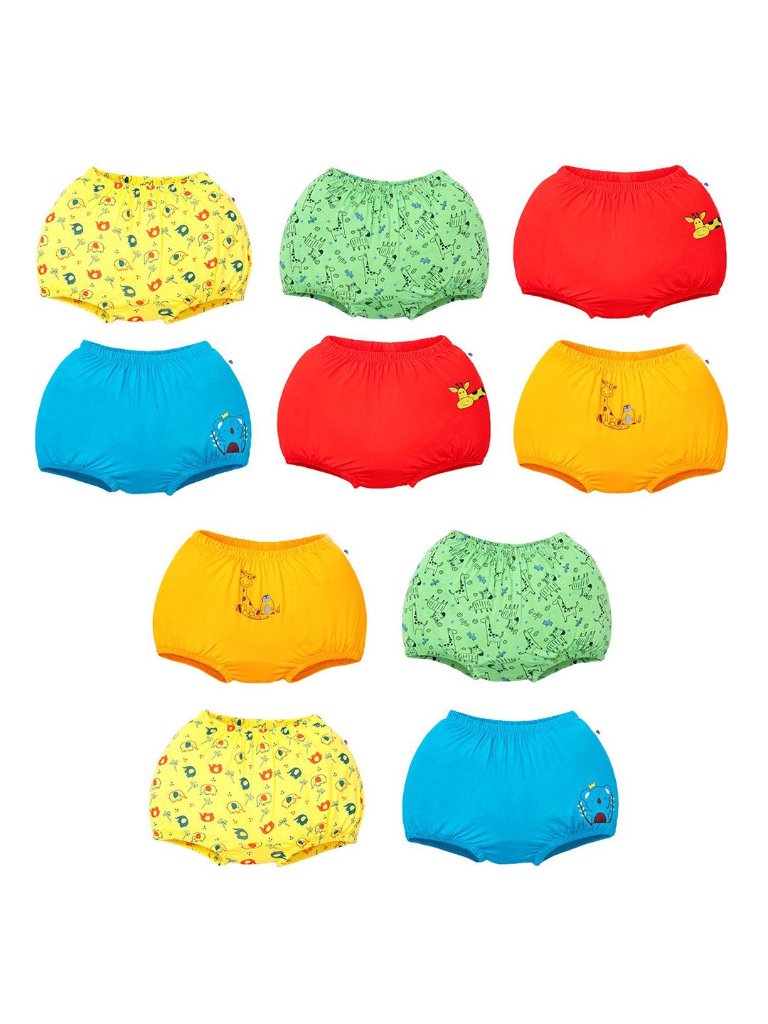 SuperBottoms Kids Pack Of 10 Pure Cotton Basic Briefs BAS-UND-U-V2-BL-WW-4_6Y-10P-picture-37