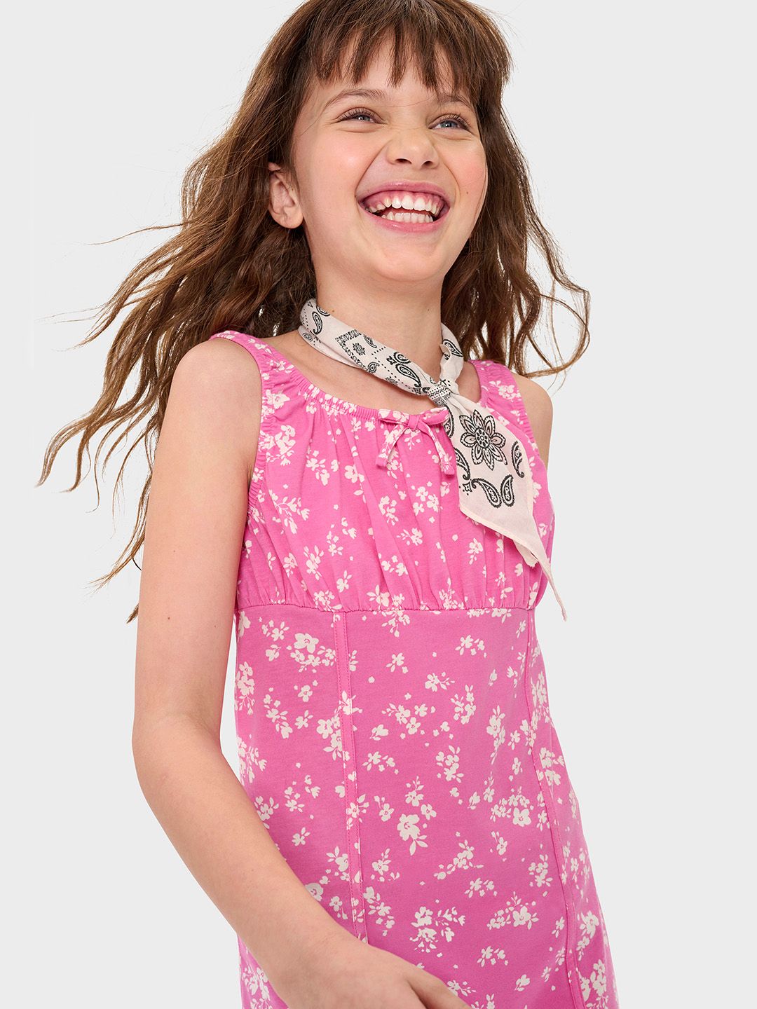 THE CHILDREN'S PLACE Floral Front Panalled Bow Detail Mini Dress-picture-56