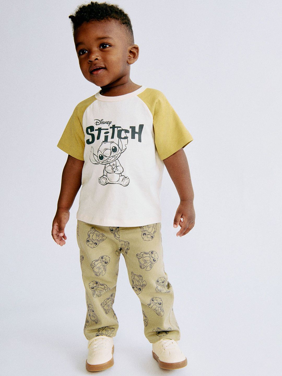 H&M Boys Pure Cotton Printed Twill Trousers-picture-32