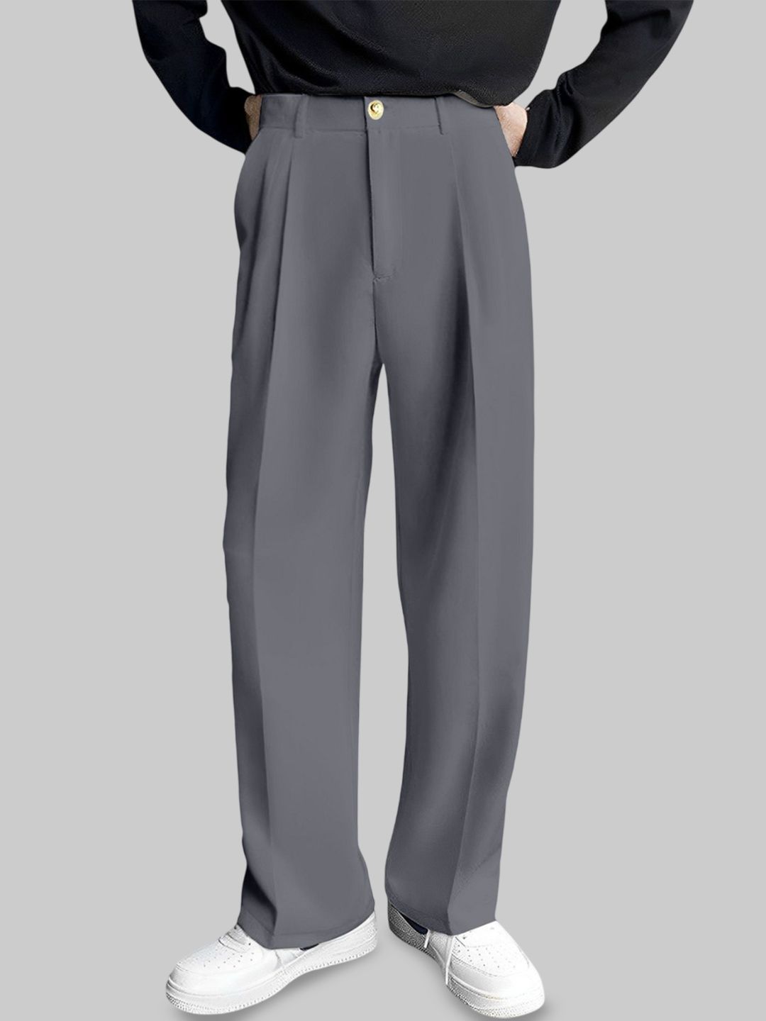 FTX Men Relaxed Loose Fit Pleated Trousers-image-49