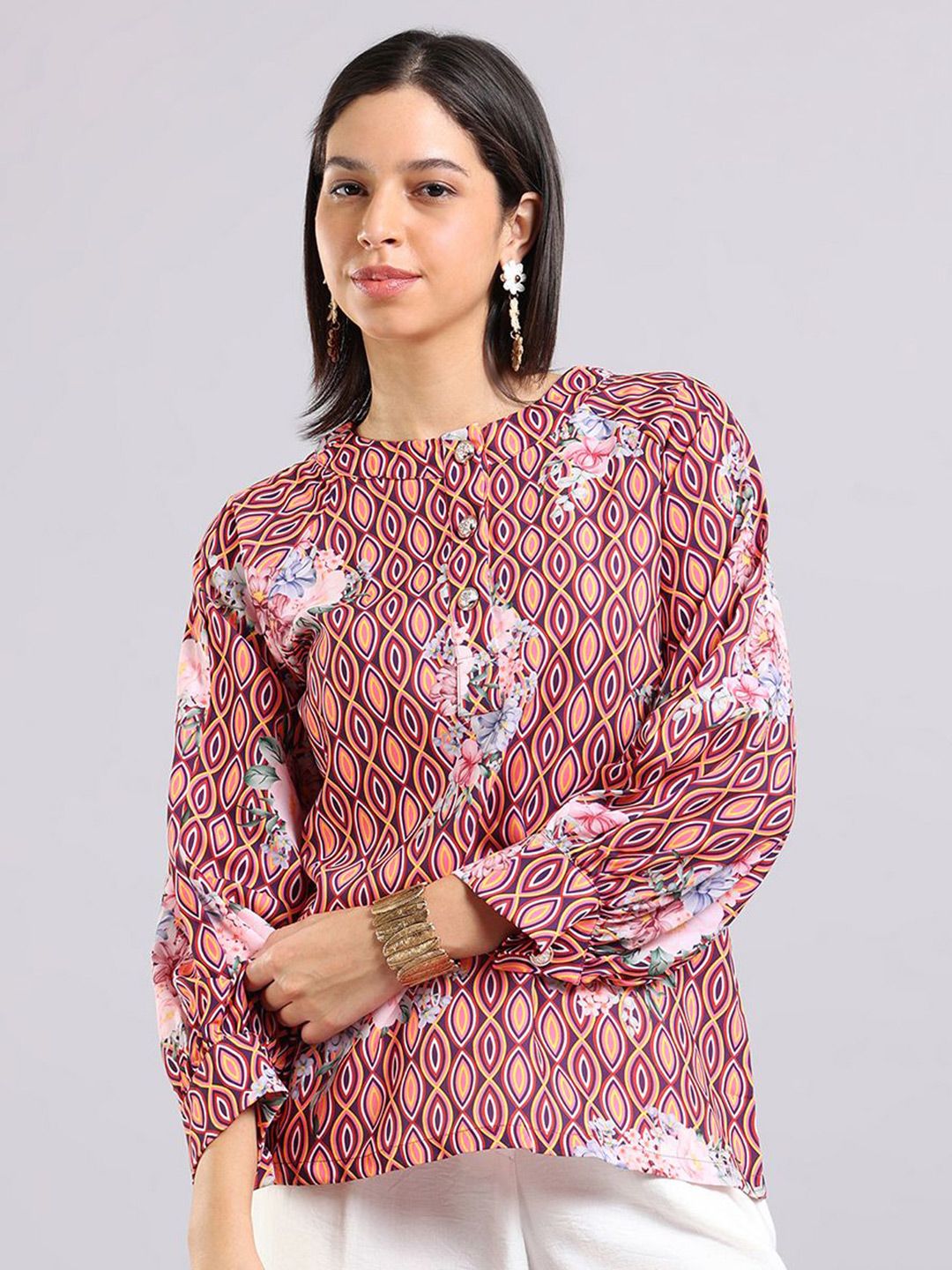 Tamiska By Narendra Kumar Women Floral Printed Shirt Style Top-picture-19