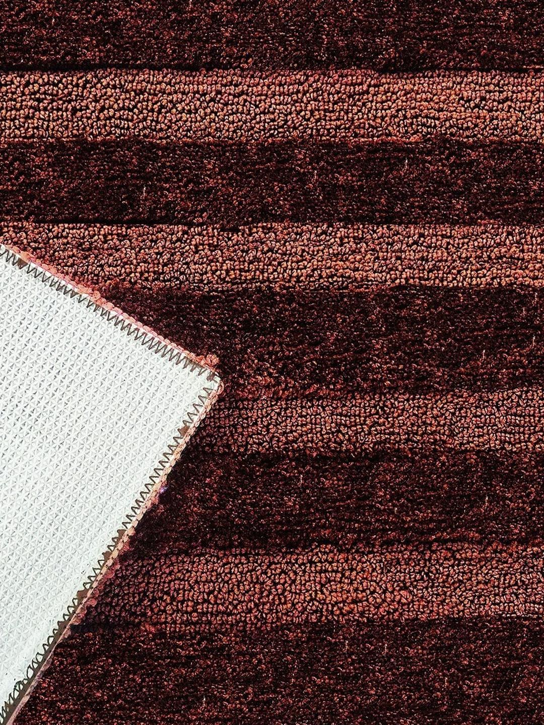 CROWN MATTINGS Brown 1400 GSM Microfibre Bath Rugs-picture-52