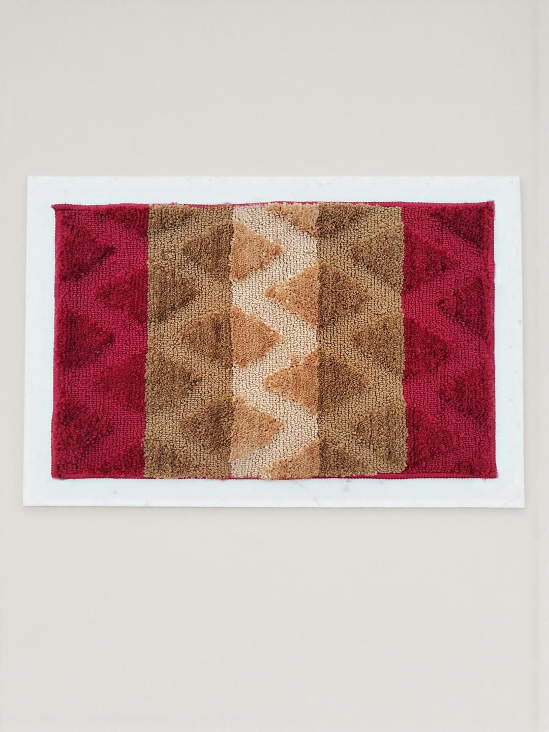 CROWN MATTINGS Red 1400 GSM Microfibre Bath Rugs-picture-22