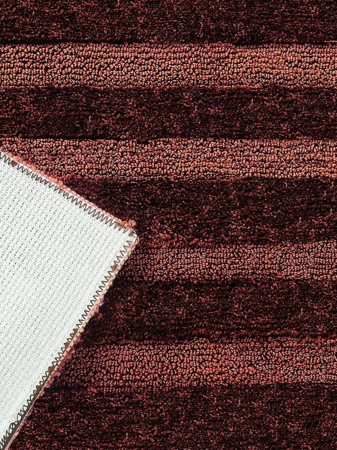 CROWN MATTINGS Brown 1400 GSM Microfibre Bath Rugs-picture-50