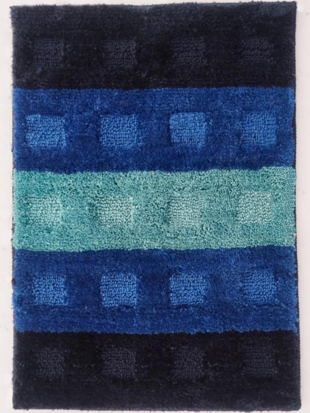 CROWN MATTINGS Blue 1400 GSM Microfibre Bath Rugs-picture-28