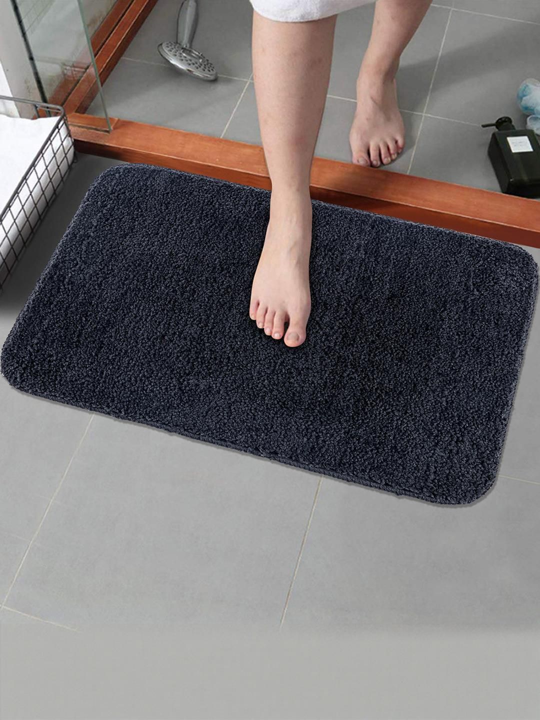 CROWN MATTINGS Grey 1400 GSM Microfibre Bath Rugs-picture-23