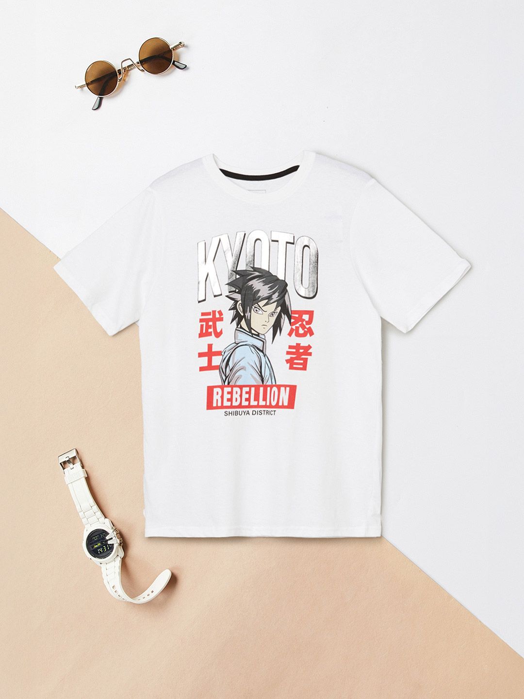 max Boys Graphic Printed Round Neck Cotton T-shirt-picture-31