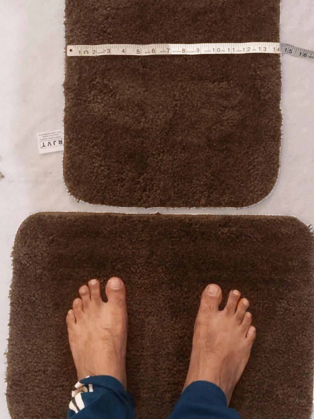 CROWN MATTINGS Brown 1400 GSM Microfibre Bath Rugs-picture-20