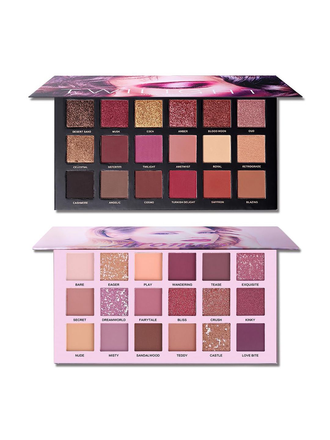 ASH BY LA OTTER Long Lasting 18 Shades Eyeshadow Palette 100g- Nude & Rose Gold - 04-image-20