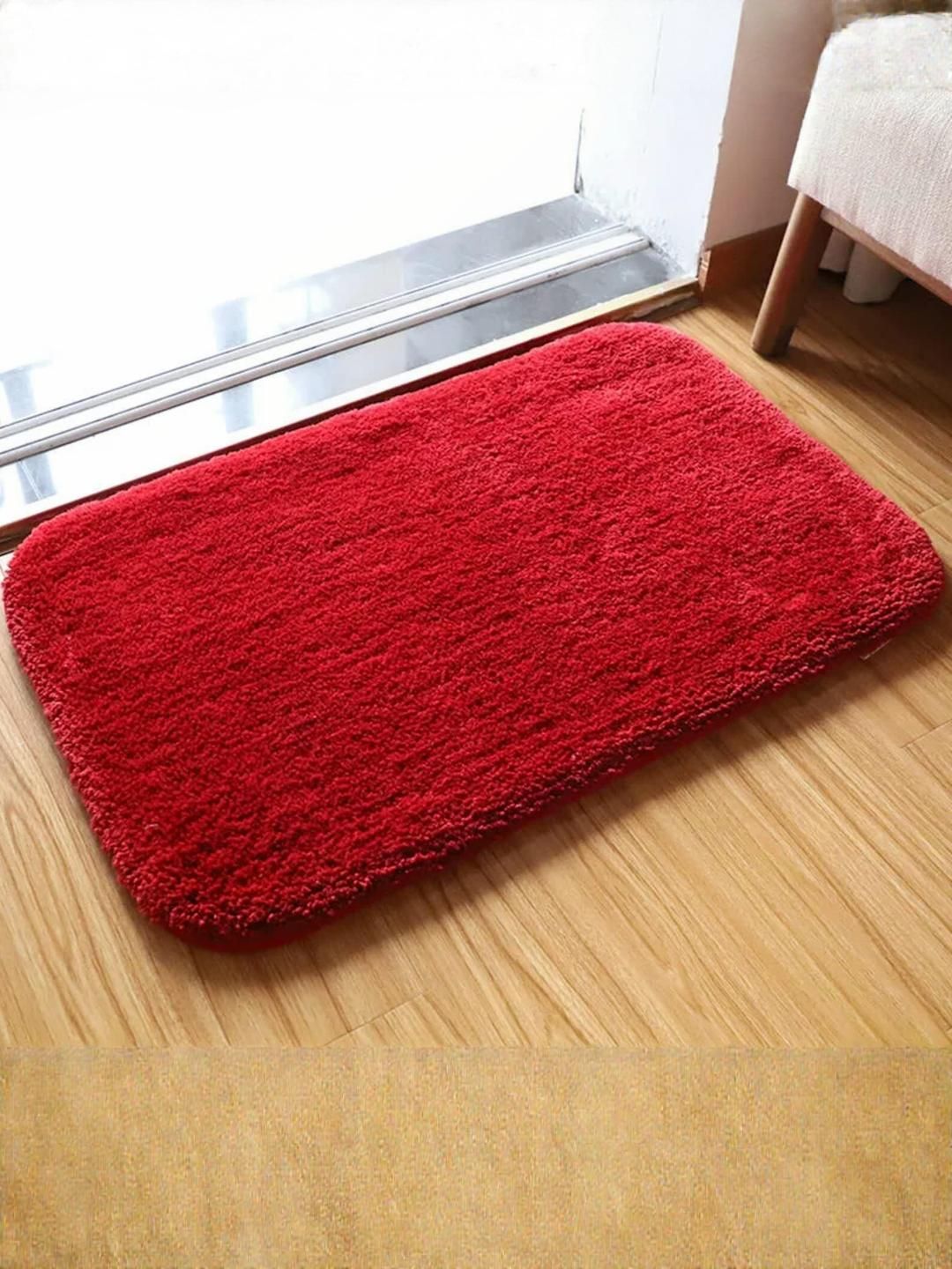 CROWN MATTINGS Red 1400 GSM Microfibre Bath Rugs-picture-21