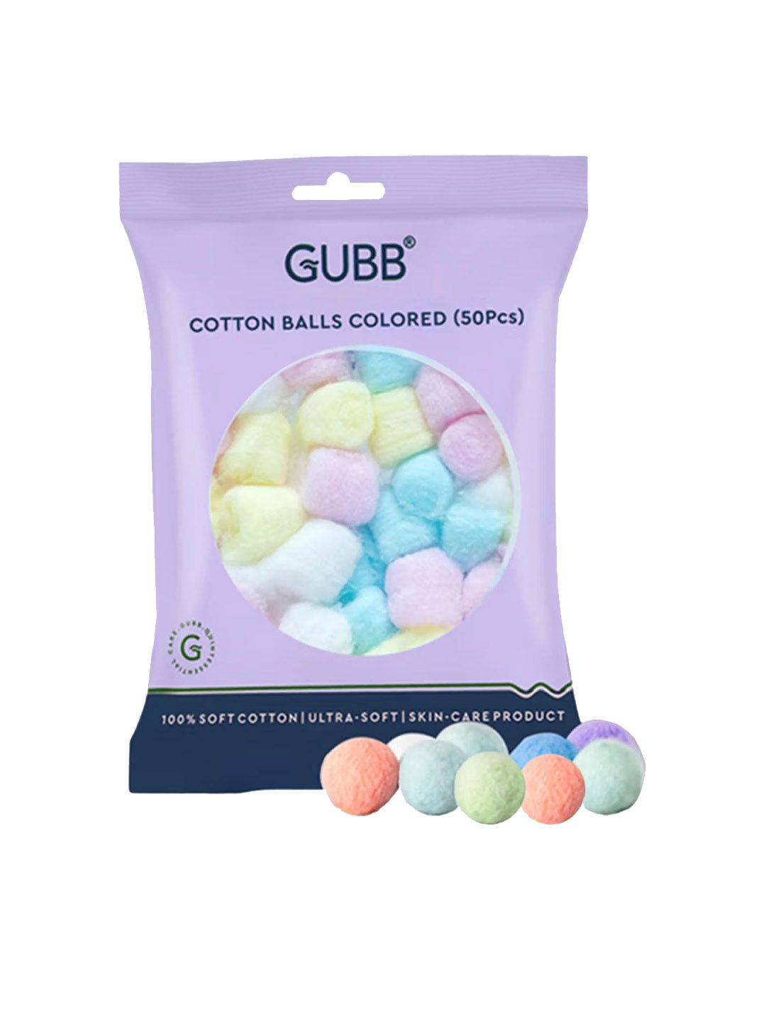 GUBB Hypoallergenic 100% Cotton Balls - 50 Pieces-image-49