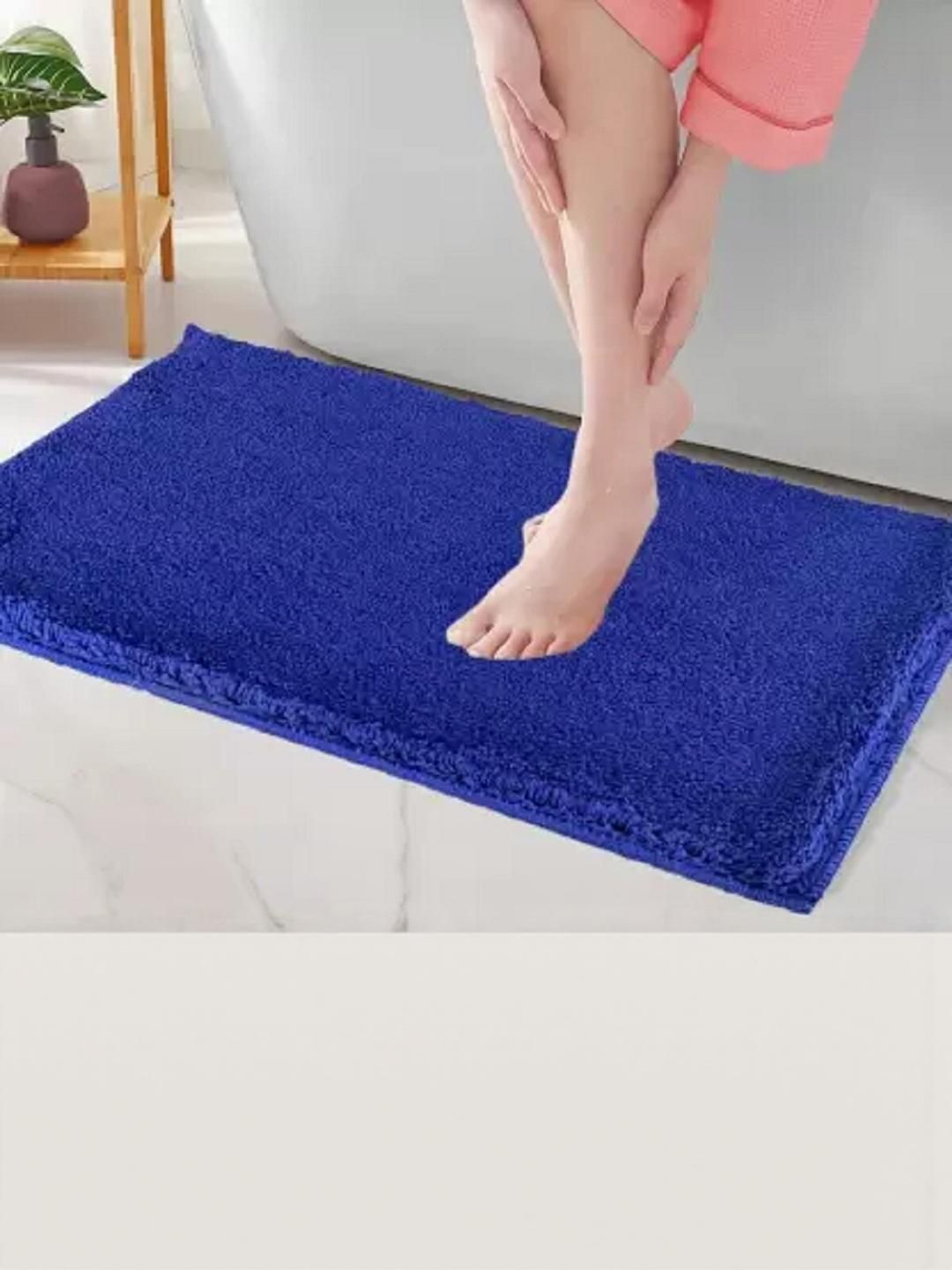 CROWN MATTINGS Blue 1400 GSM Microfibre Bath Rugs-picture-17