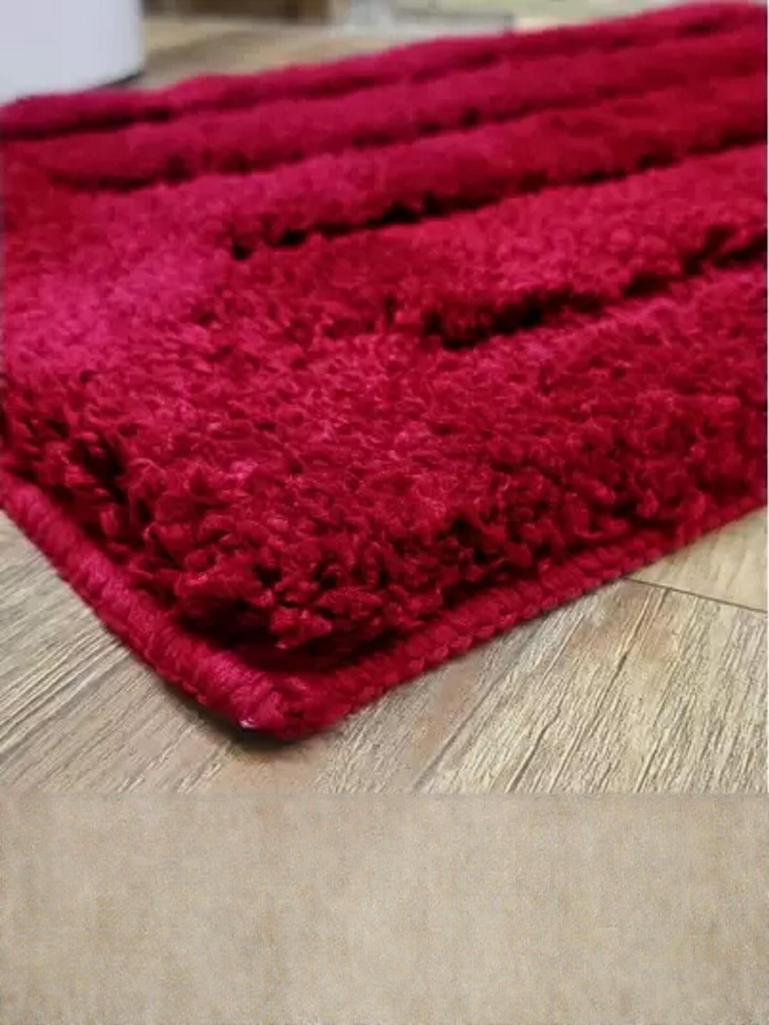 CROWN MATTINGS Red 1400 GSM Microfibre Bath Rugs-picture-46
