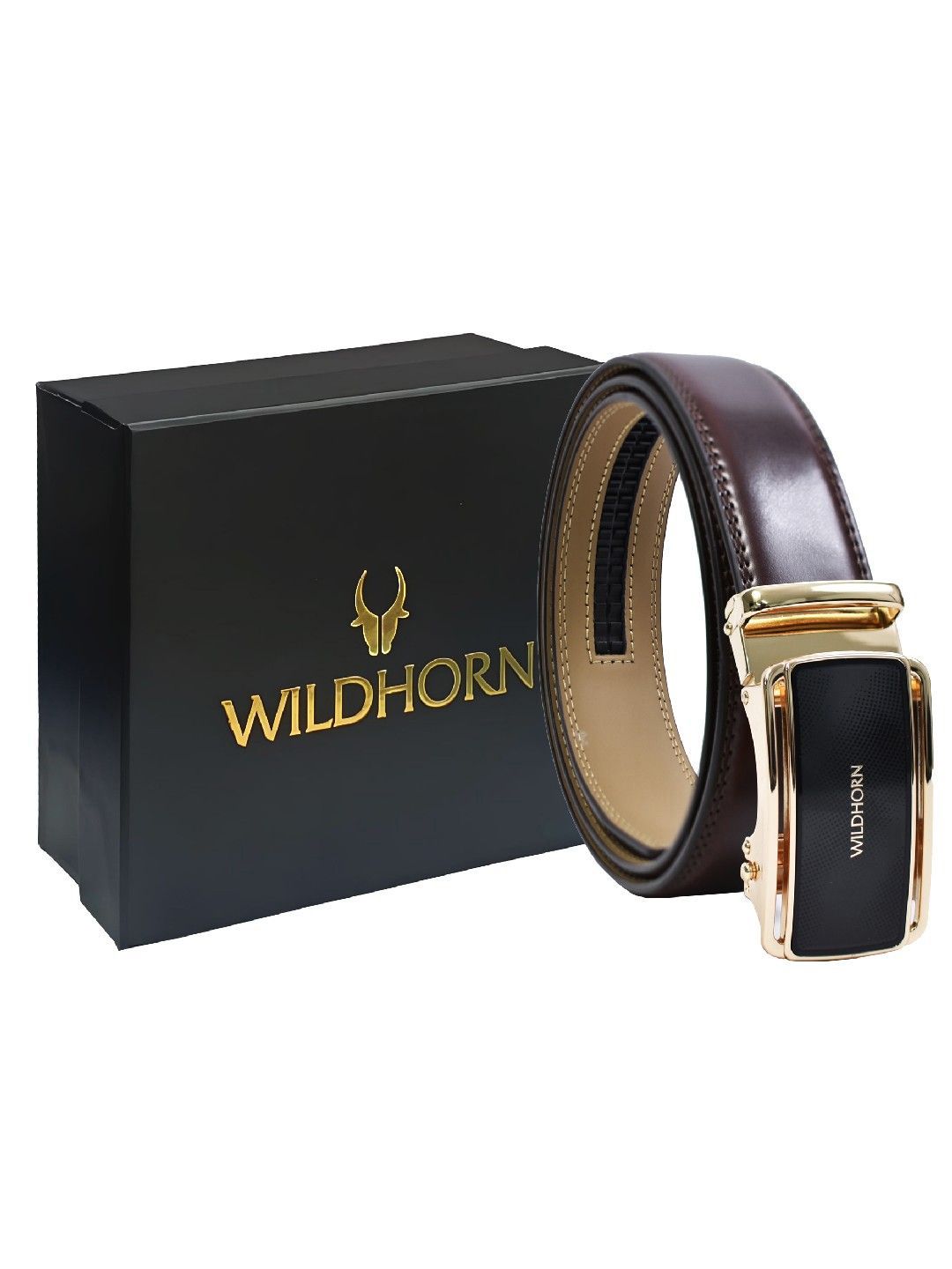 WildHorn Men Autolock Leather Adjustable Formal Belt-picture-15