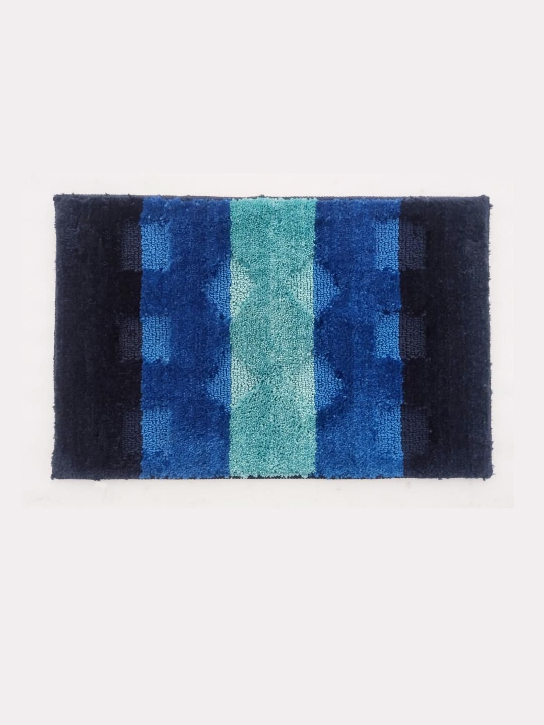 CROWN MATTINGS Blue 1400 GSM Microfibre Bath Rugs-picture-39