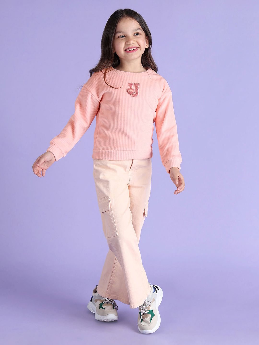 U.S. Polo Assn. Kids Girls Self Design Embellished Sweatshirt-picture-27