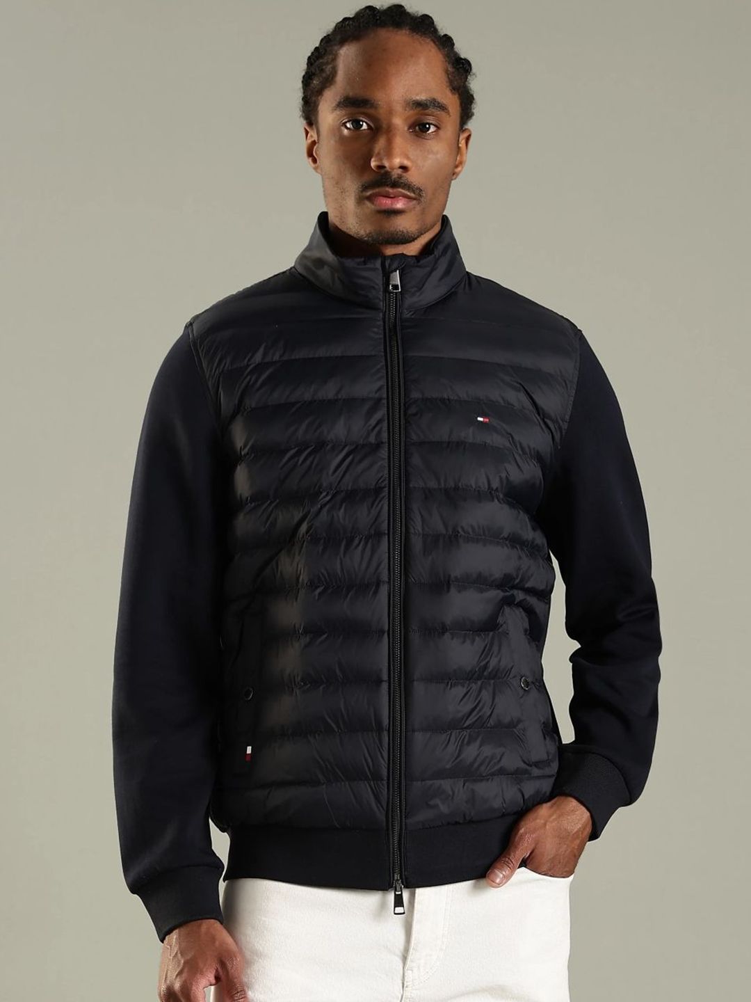 Tommy Hilfiger Men Mock Collar Solid Padded Jacket-picture-47