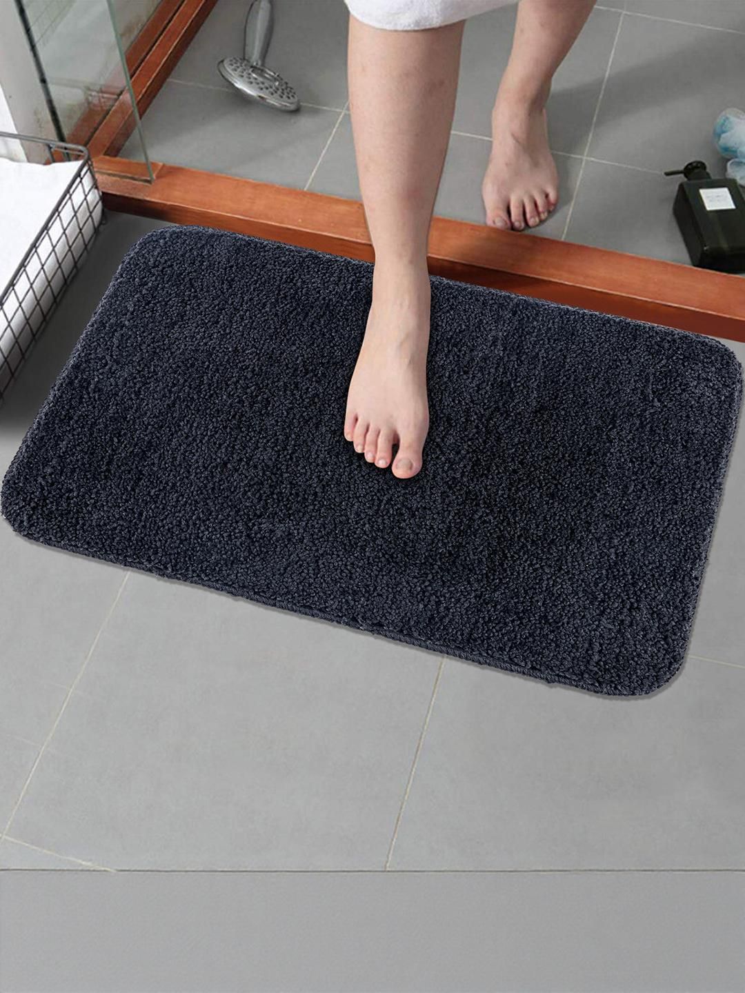 CROWN MATTINGS Grey 1400 GSM Microfibre Bath Rugs-picture-32