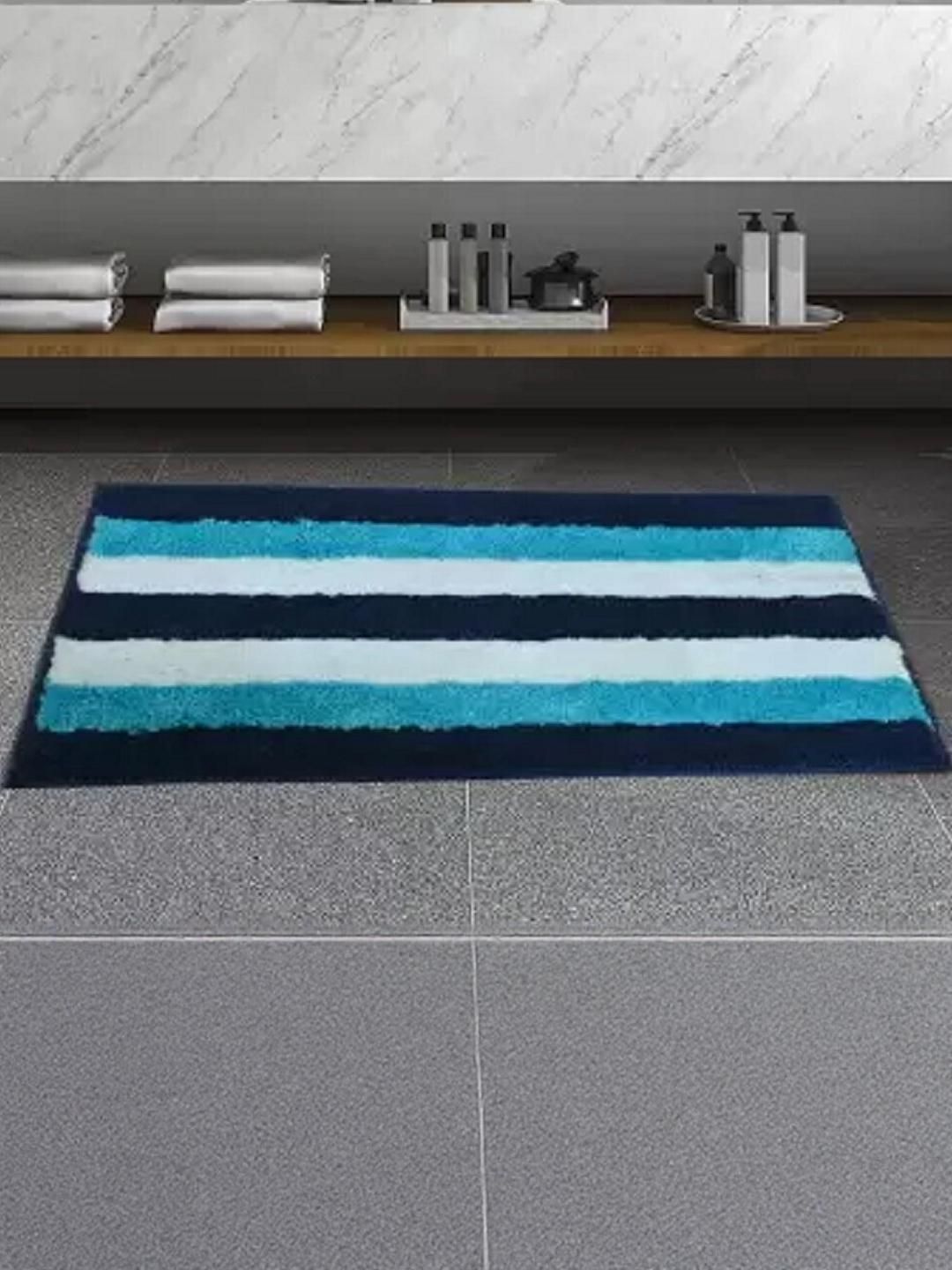 CROWN MATTINGS Blue 1400 GSM Microfibre Bath Rugs-picture-31