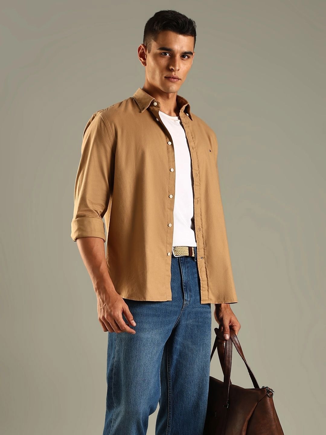 Tommy Hilfiger Button-Down Collar Pure Cotton Regular Fit Shirt-picture-11