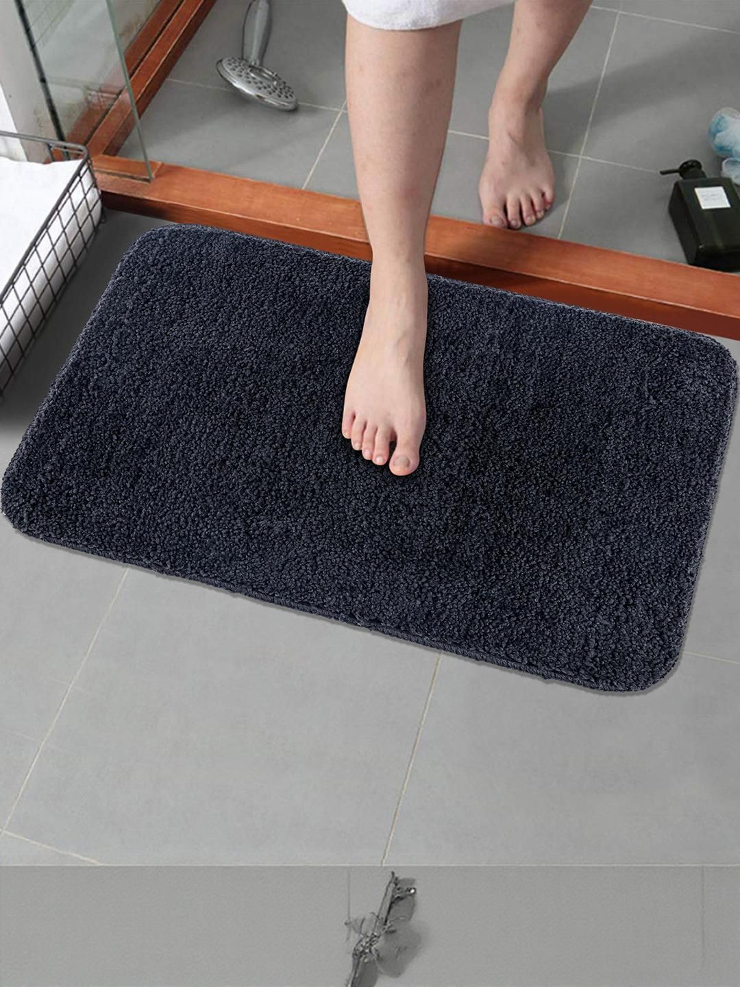 CROWN MATTINGS Grey 1400 GSM Microfibre Bath Rugs-picture-18