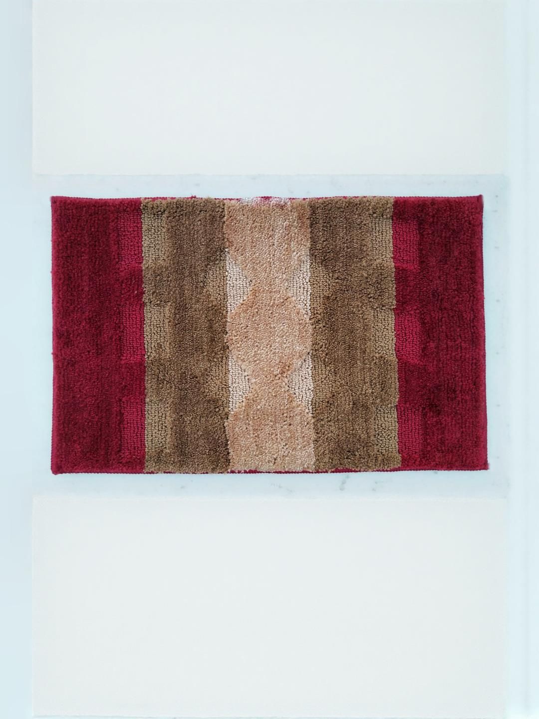 CROWN MATTINGS Red 1400 GSM Microfibre Bath Rugs-picture-12