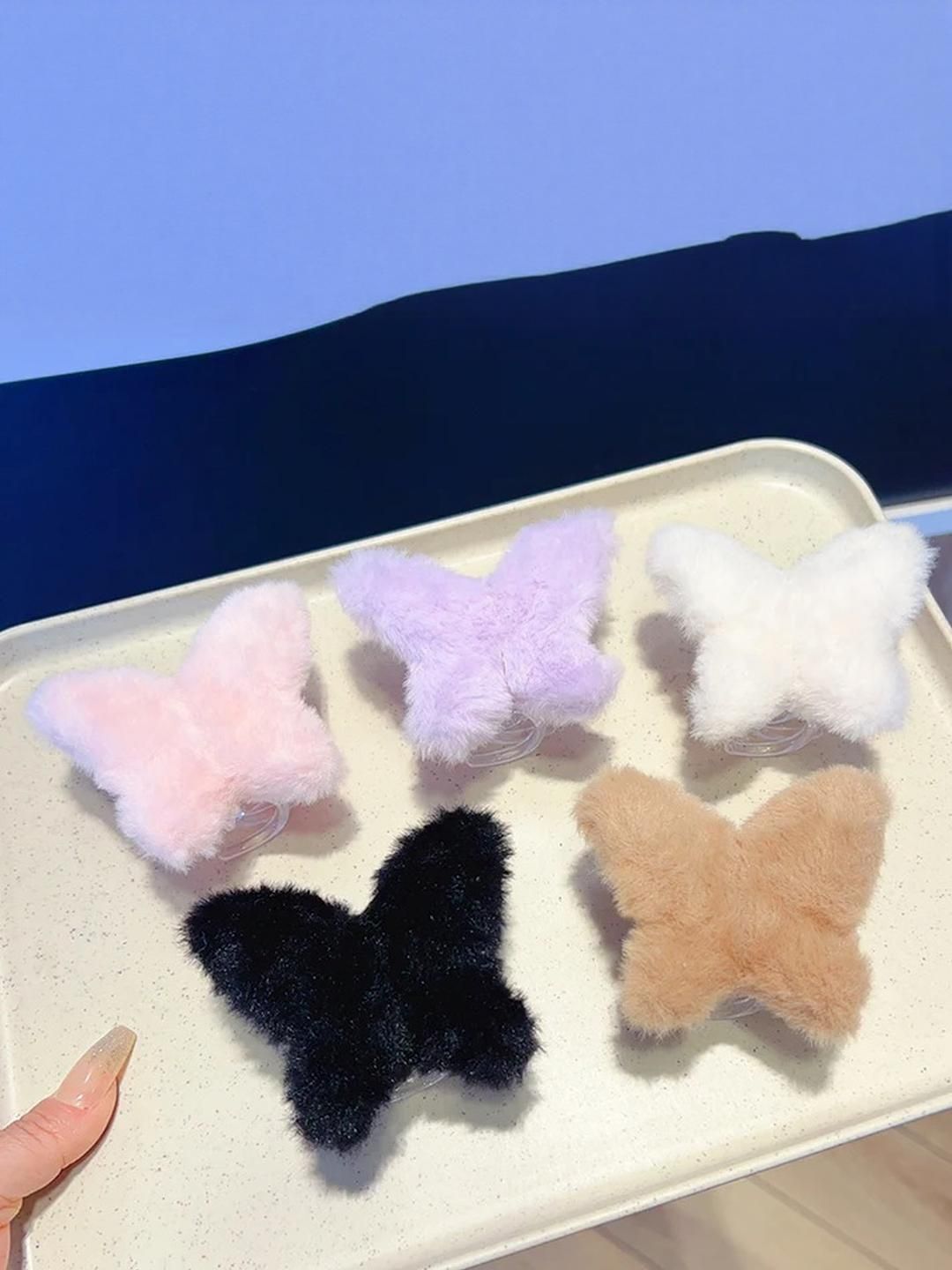DIVASTRI Women Set of 5 Fur Claw Clip-picture-48