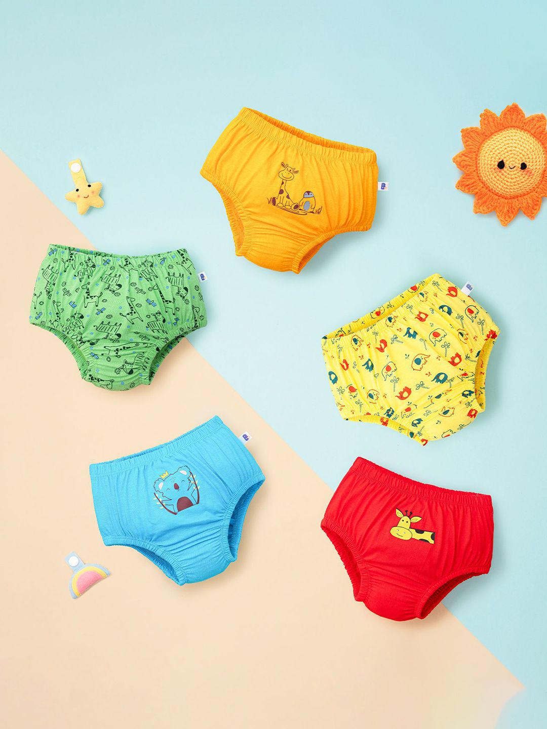 SuperBottoms Kids Pack Of 5 Pure Cotton Basic Briefs BAS-UND-U-V2-BR-WW-4_6Y-5PACK-picture-36