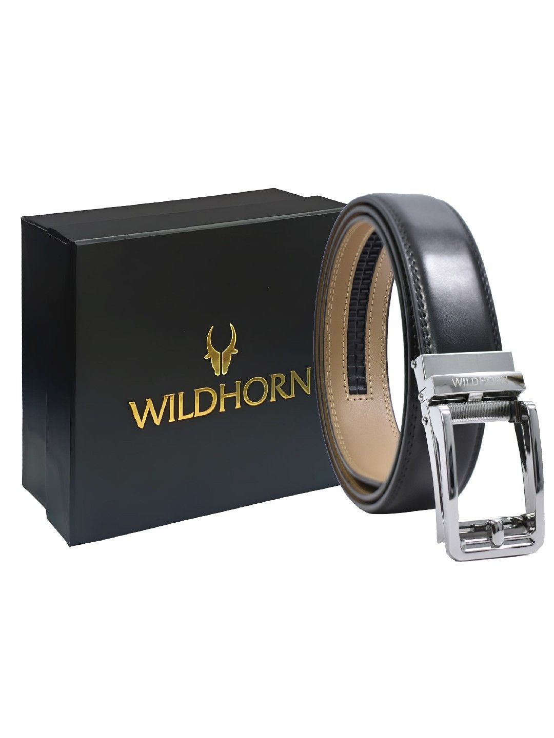 WildHorn Men Autolock Leather Adjustable Formal Belt-image-46