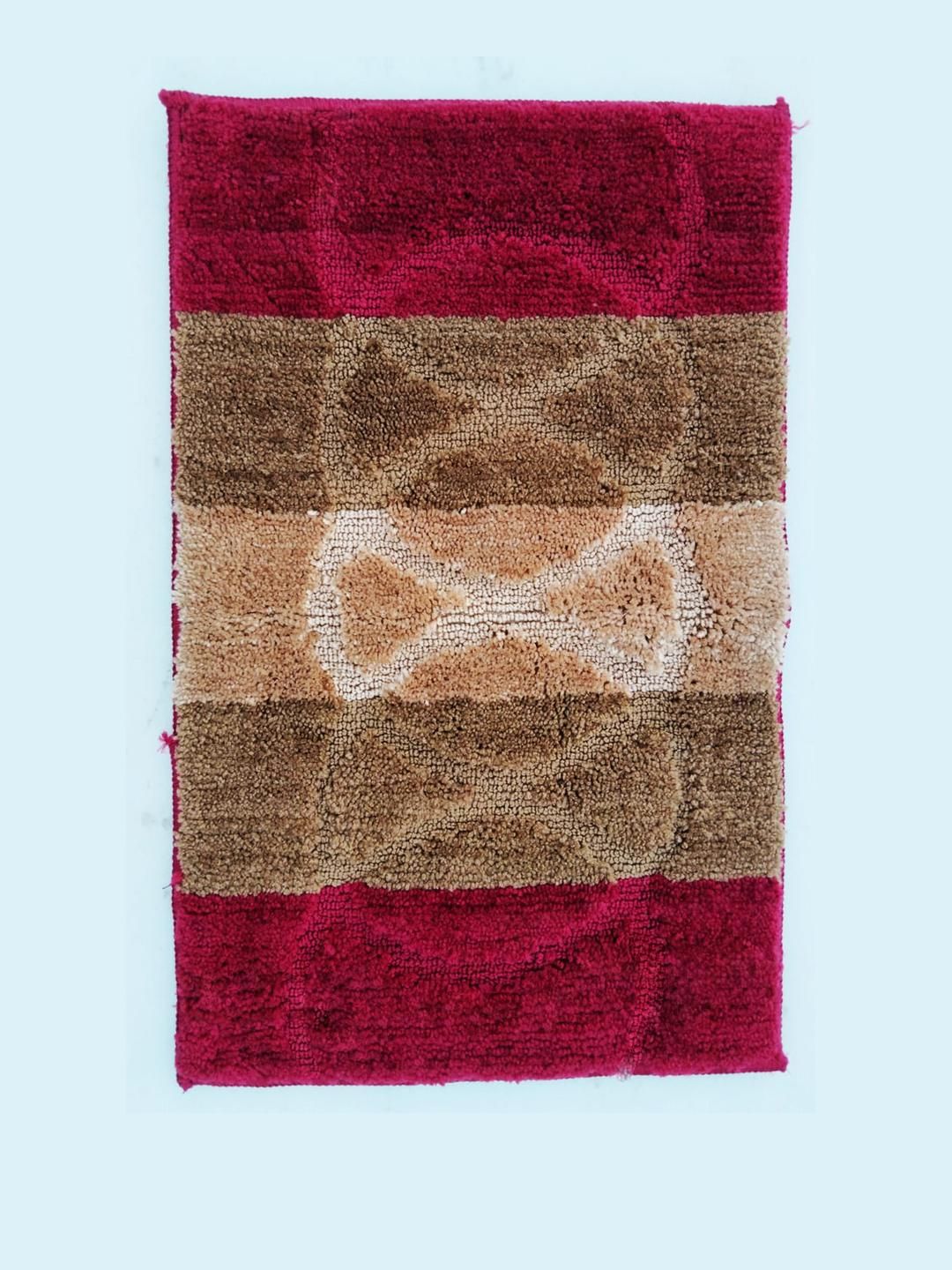 CROWN MATTINGS Red 1400 GSM Microfibre Bath Rugs-picture-26